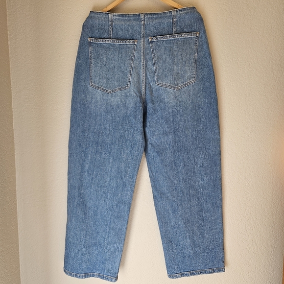 Veronica Beard Crosbie Wide-Leg Cropped Jeans | Lakeshore Wash | Size 31 - Picture 4 of 12